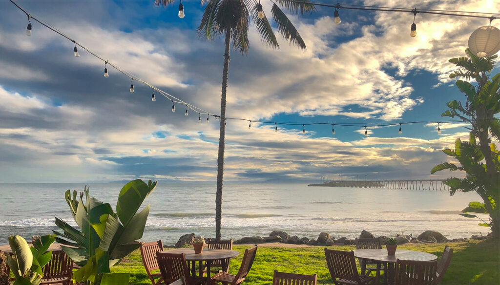 Photo of outdoor restaurant seating